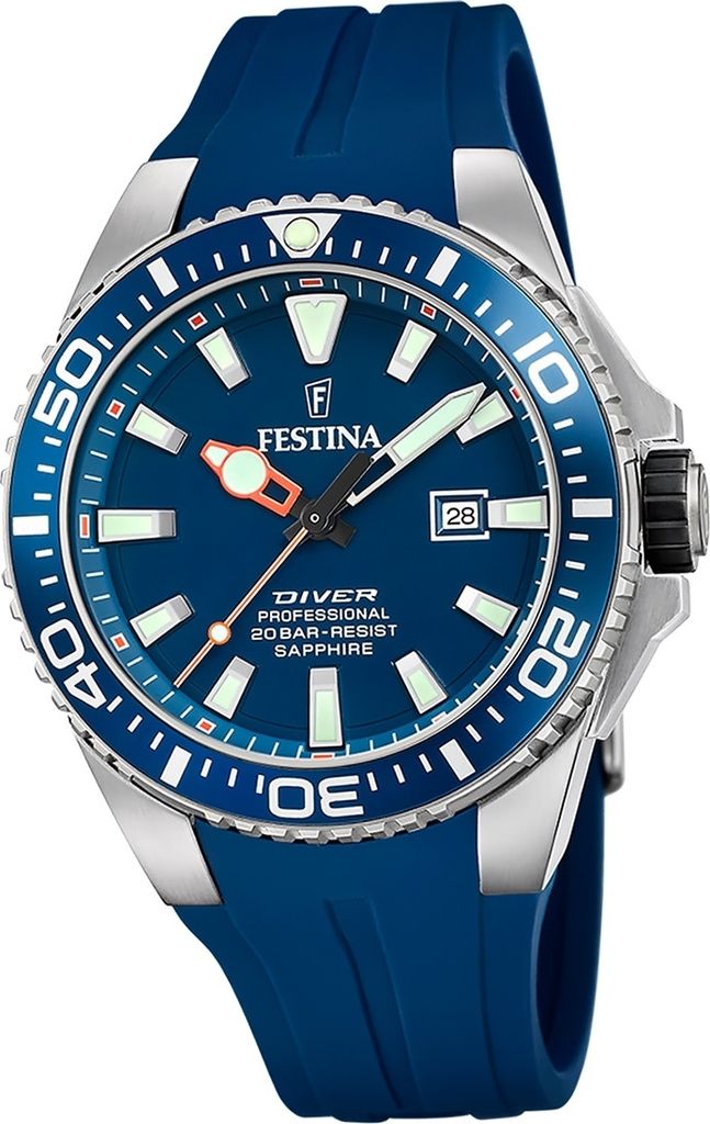 Festina Silikon Herren Uhr Armbanduhr blau Casual D2UF20664/1