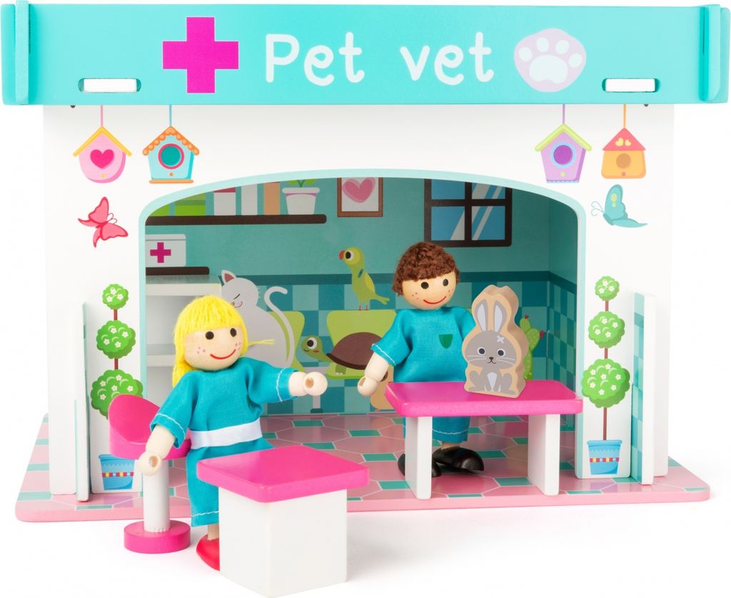 Small Foot 10854 Spielhaus Tierklinik mit Zubehör (1 Stück)