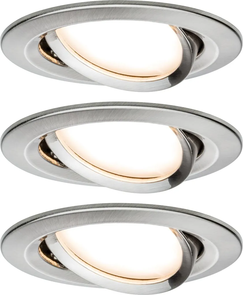 Set 3 Faretti LED Paulmann Nova: Montaggio Diretto 230V e Orientabile - 2