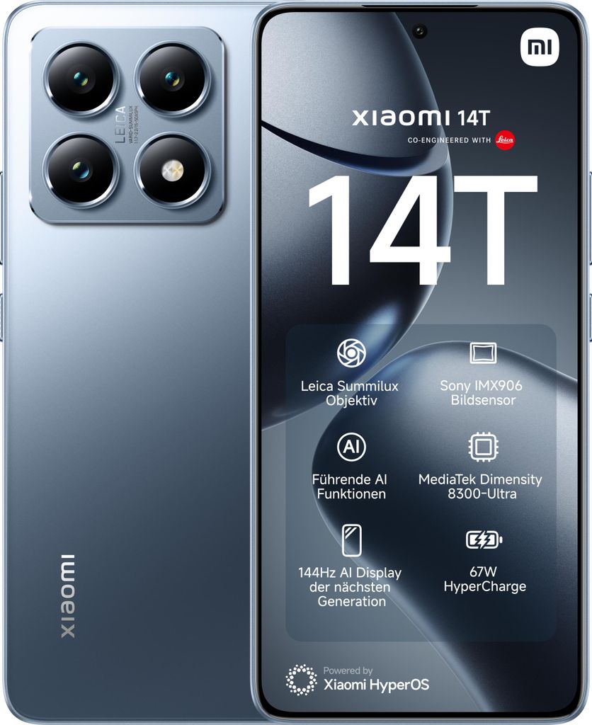 Xiaomi 14T (12GB+256GB) titan blue Produktbild 