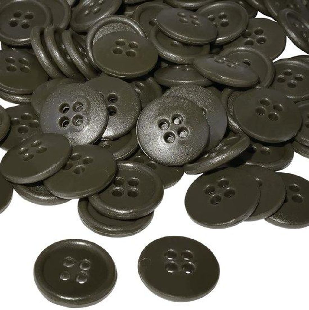 Kunststoff-Nätknöpfe grün 15x3mm 100Stück