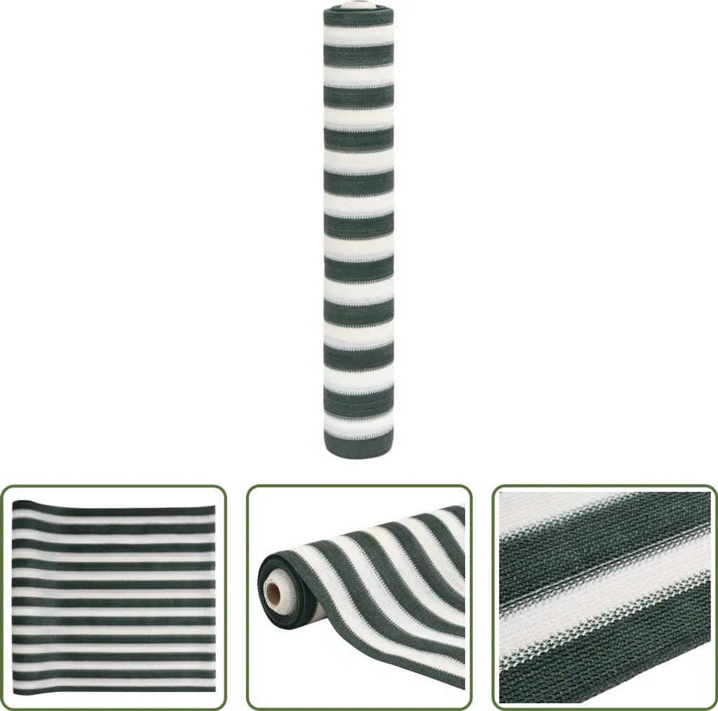 Schermo Recinzione Verde e Bianco 1,8x25 m HDPE 195 g/m² | The Living Store