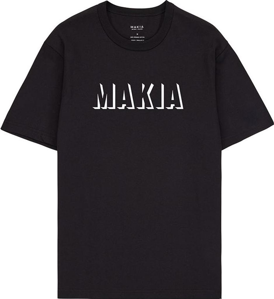Makia Shadow Kurzarm-t-shirt Schwarz XL Mann Schwarz XL