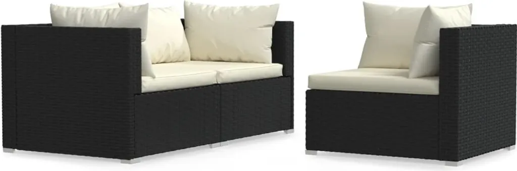 Salon de jardin pour petit balcon : ensemble 2 fauteuils et table polyrotin
