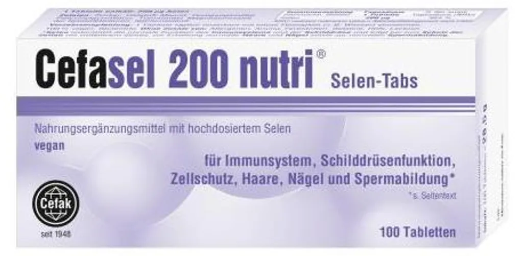 Cefasel 200 nutri Sélénium Protection Cellulaire - 100 comprimés Boîte