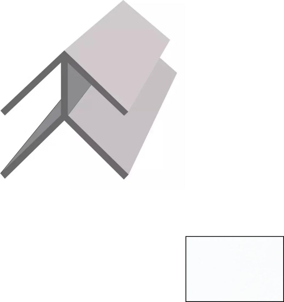 VILO Außenecke Motivo B1 - Eckprofil Wandpaneele - Montageprofil - Robust - 270 cm - Weiß