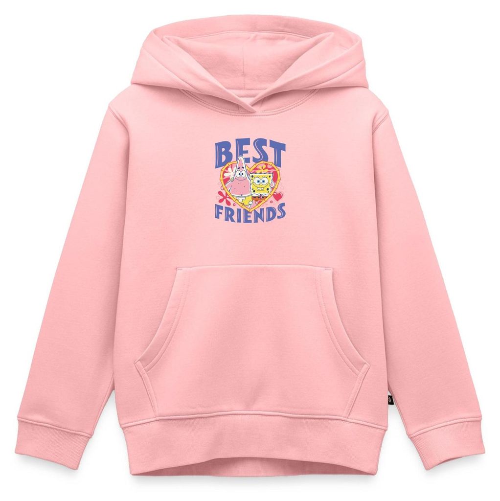 Spreadshirt Spongebob Schwammkopf Und Patrick Beste Freunde Kinder Premium Hoodie, 110/116 (4 Jahre), Rosa
