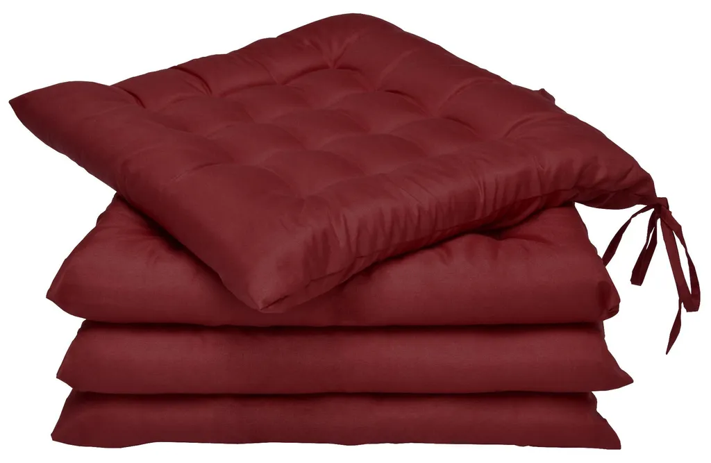 Évitez les Douleurs d'Assise : Lot de 4 Coussins de Chaise 40x40 Moelleux