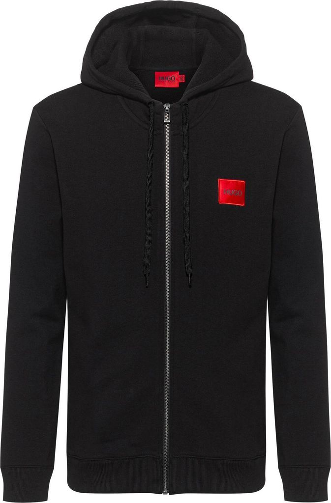 HUGO Daple212 Kapuzenpullover mit Reißverschluss, Schwarz Produktbild 