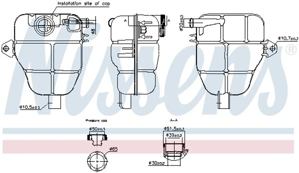 Réservoir de compensation liquide de refroidissement OPEL Meriva B S10