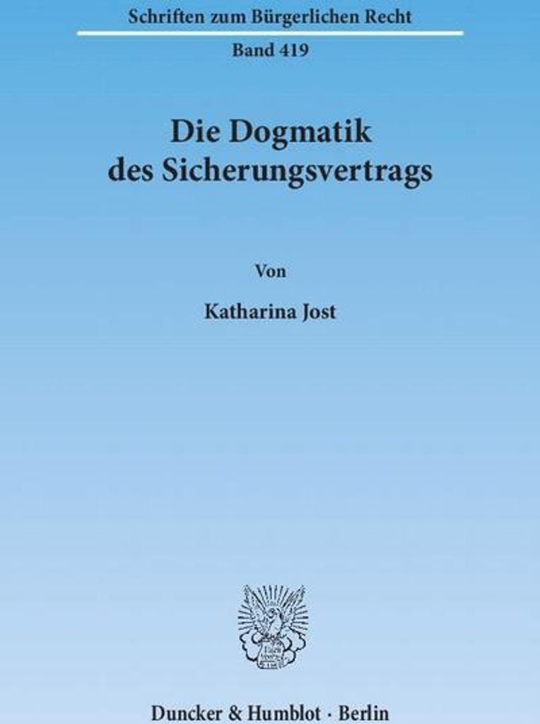 Die Dogmatik des Sicherungsvertrags