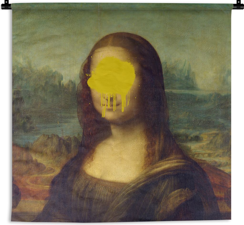 MuchoWow Wandteppich Wandbehang Mona Lisa - Leonardo da Vinci - Kunst 150x150 cm Tapisserie Dekoration Wandtuch - Wohnaccessoires - Modernes