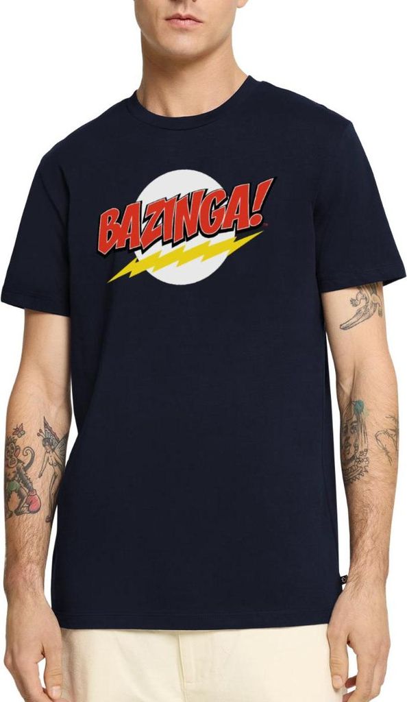 Spreadshirt The Big Bang Theory Bazinga Männer Premium T-Shirt, XXL, Navy