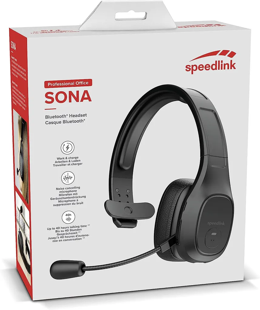 Speedlink SONA Headset Bluetooth Noir : Casque Gamer USB Type-A Filaire
