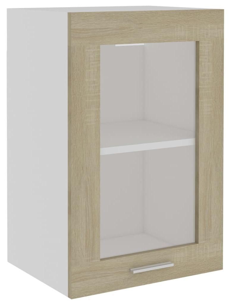 vidaXL Závesná vitrína Lyon Sonoma dub 40x31x60 cm materiál Obrázok produktu 