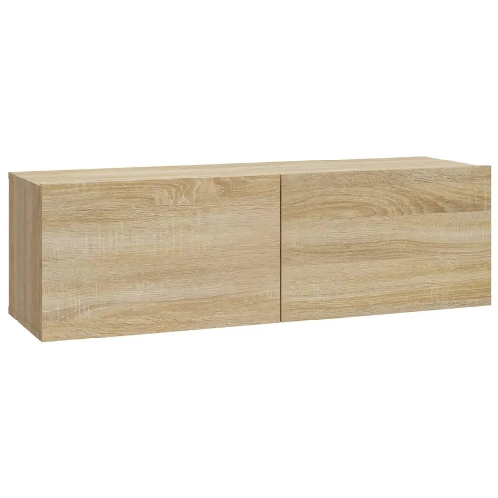 Set di Mobili TV 4 pz Rovere Sonoma in Legno Multistrato