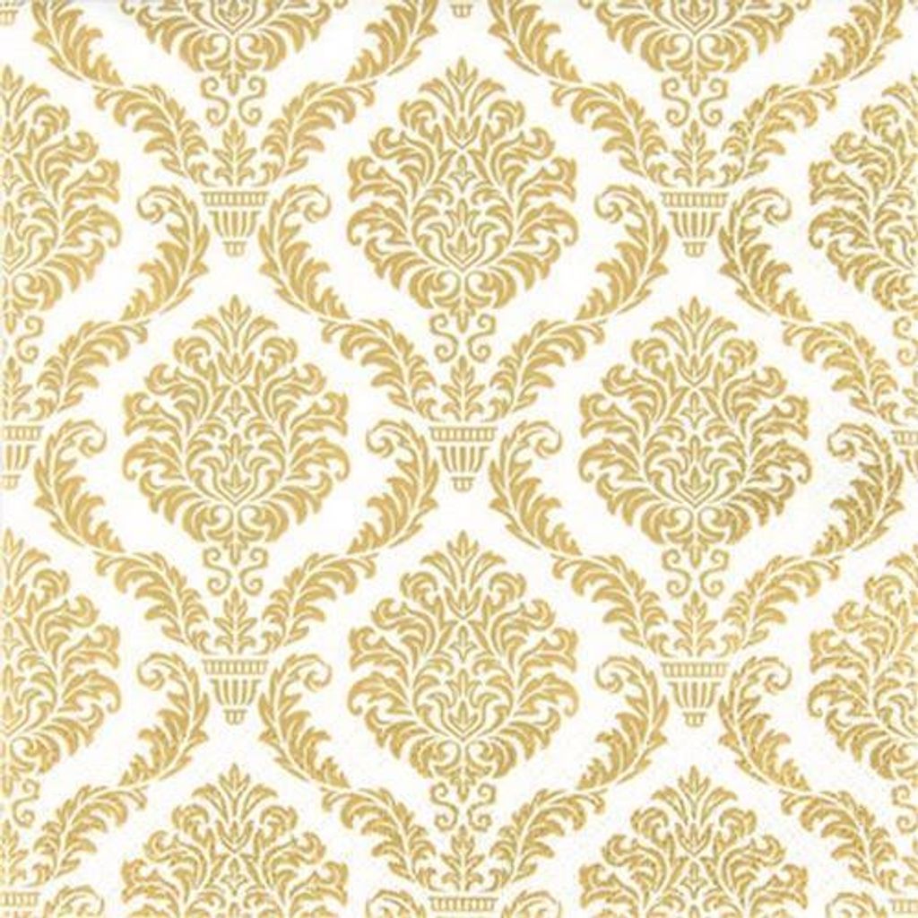 RP 12 Airlaid Servietten Elegant gold - Muster gold 40x40cm Produktbild 