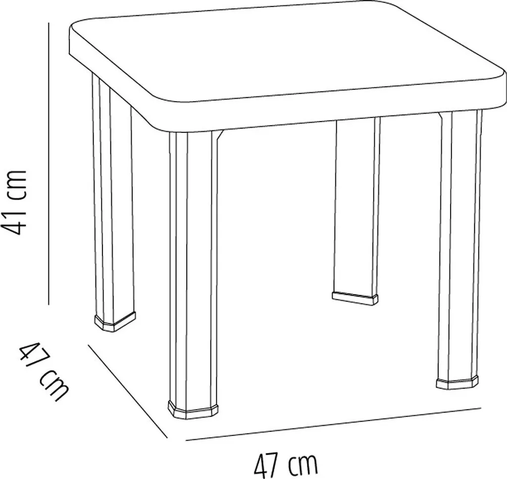 Table Extérieure Noire Garbar Andorra : Résistante aux UV et Durable - 2