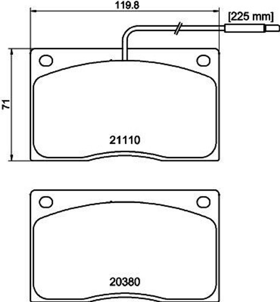HELLA 8DB 355 005-931 - OE JLM1157 Bremsbeläge für XJ Coupe, XJSC (X27)