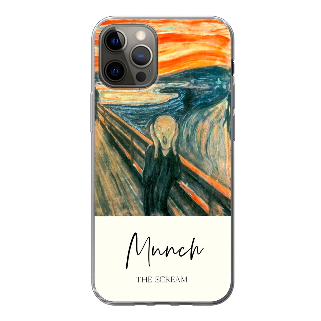 MuchoWow Handyhülle Schutzhülle Hülle für iPhone 13 Pro Der Schrei - Edvard Munch - Alte Meister Silikon Softcase Handy Hülle - Handy-Tasche