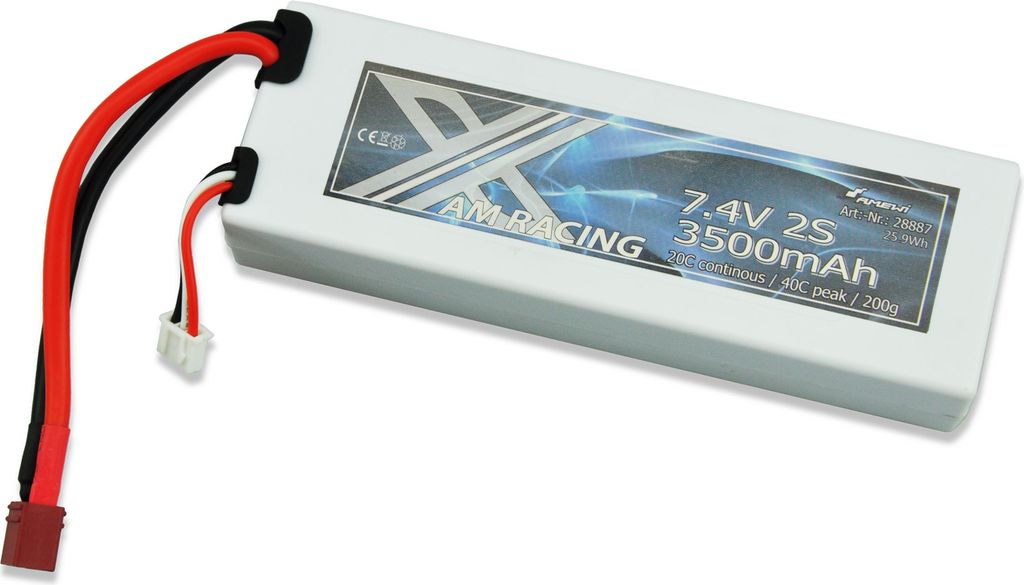 Amewi LiPo Akku 2S 7,4V 3500mAh 20C Hardcase, DEANS Produktbild 