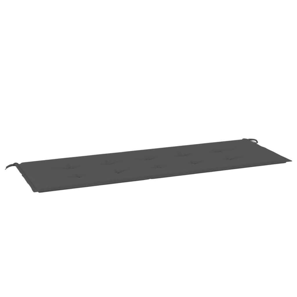 vidaXL Coussin pour banc de jardin Anthracite 150x50x3 cm Image du produit 