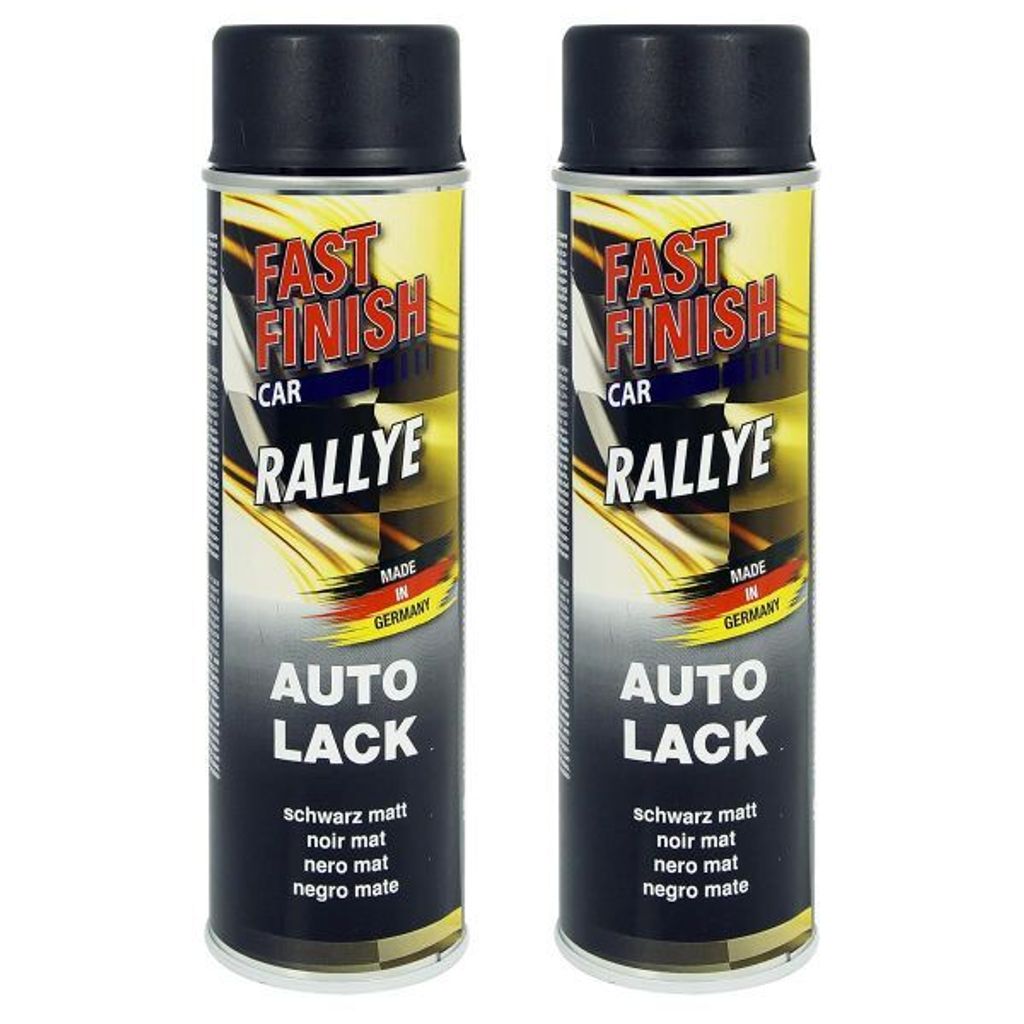 FastFinish Fast Finish Rallye Lack schwarz matt 2x 500 ml