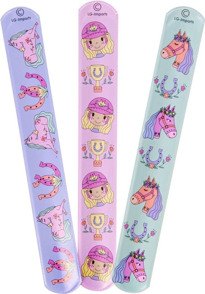 Klapparmband mit Pferde-Motiven für Kinder - 3fach sortiert Produktbild 