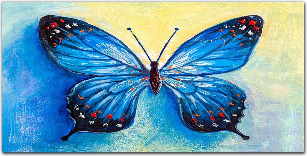 Coloray - Bild aus Glas - Glasbilder - 100 x 50 cm - Glasblock mit Bild Gehärtetes Glas Wohnzimmer Küche Dekoration Wanddekoration - Insekt Schme...