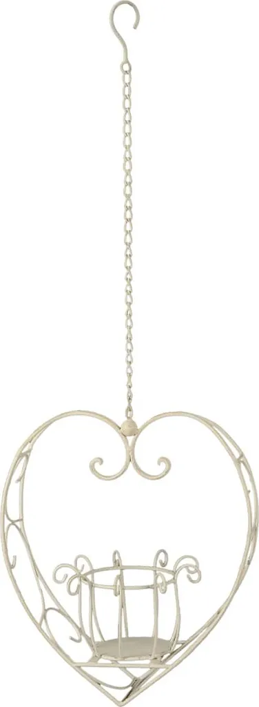Pot de fleurs cœur crème pour cadeau de mariage - Déco de table idéale