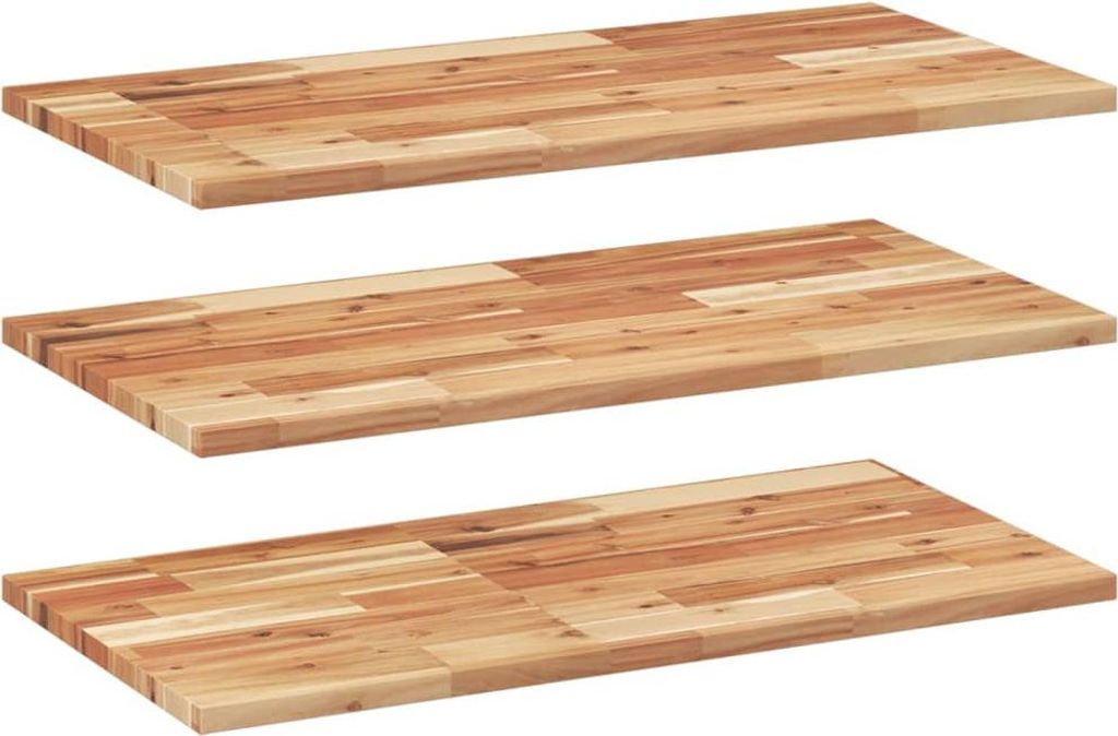 vidaXL Schweberegale 3 Stk. 100x40x2 cm Massivholz Akazie Ölbehandelt