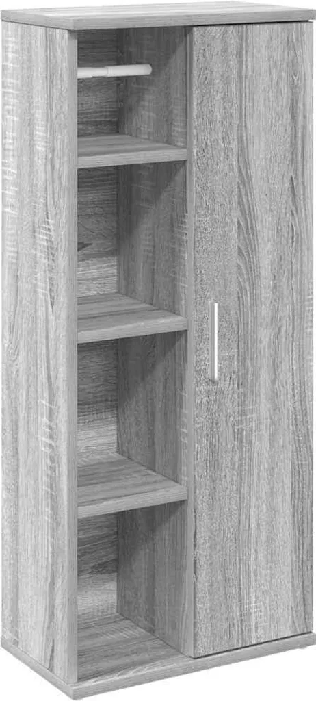 Mobiletto Stretto Bagno con Ruote Grigio Sonoma 22cm | Salvaspazio