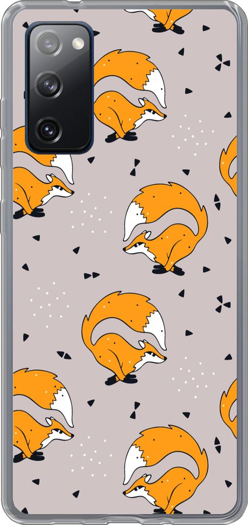 MuchoWow Handyhülle Schutzhülle Hülle für Telefoonhoesje Samsung Galaxy S20 FE Mädchen - Fuchs - Tiere - Muster - Mädchen - Kinder - Kinder...