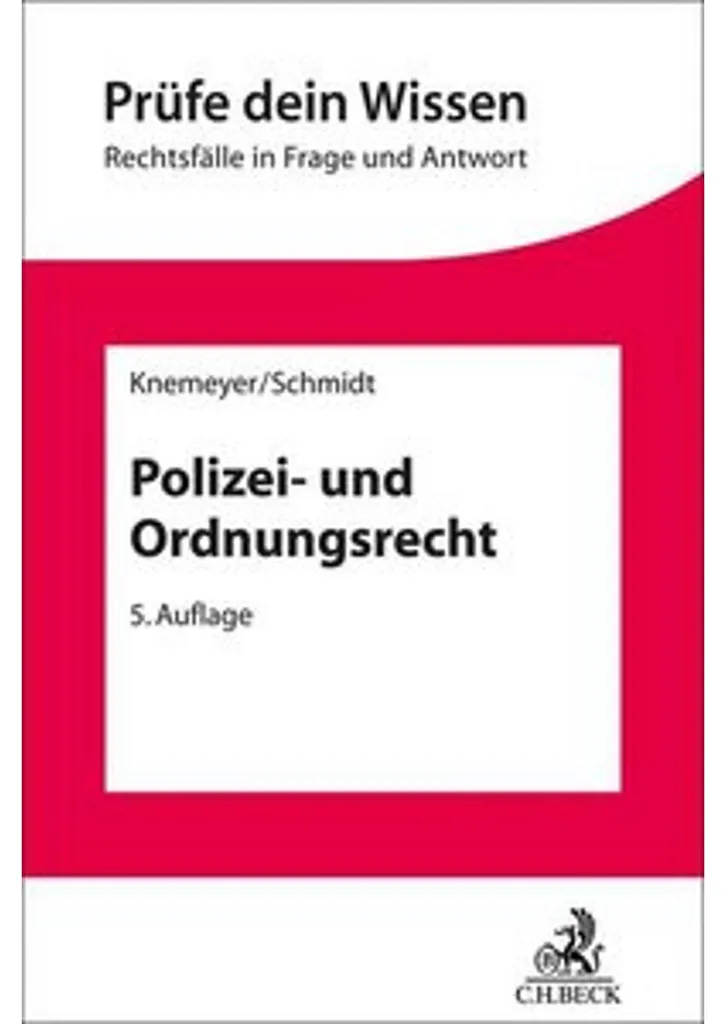 Comprendre le droit de la police Polizei- und Ordnungsrecht facilement