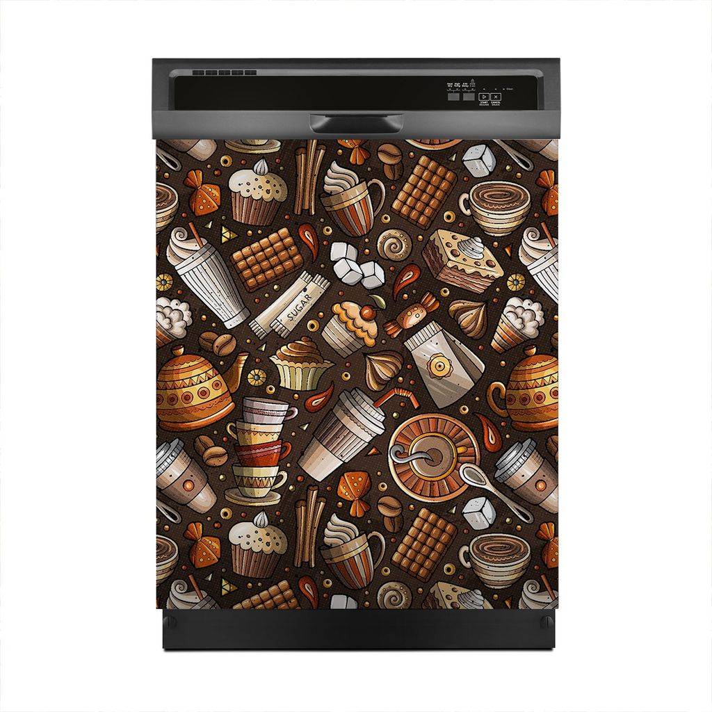 Magnete Dekorative 60x70 cm Küche Magnetmatte Spülmaschine - Kaffee Cafe Tee