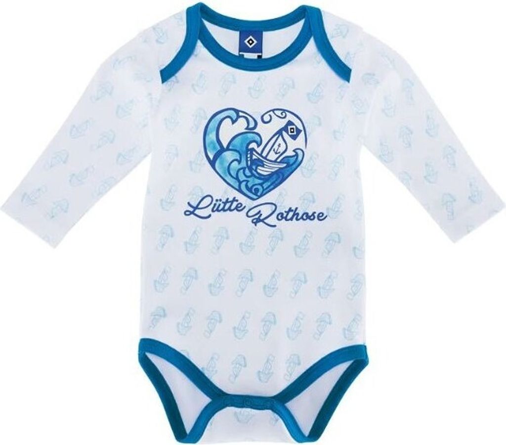 Hamburger SV HSV Body Longsleeve Baby "Lütte Rothose" Gr. Produktbild 
