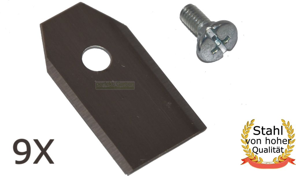 9 X 3,5CM Edelstahl Messer für Husqvarna Automower G1 G2 105 210 305 308 310 315