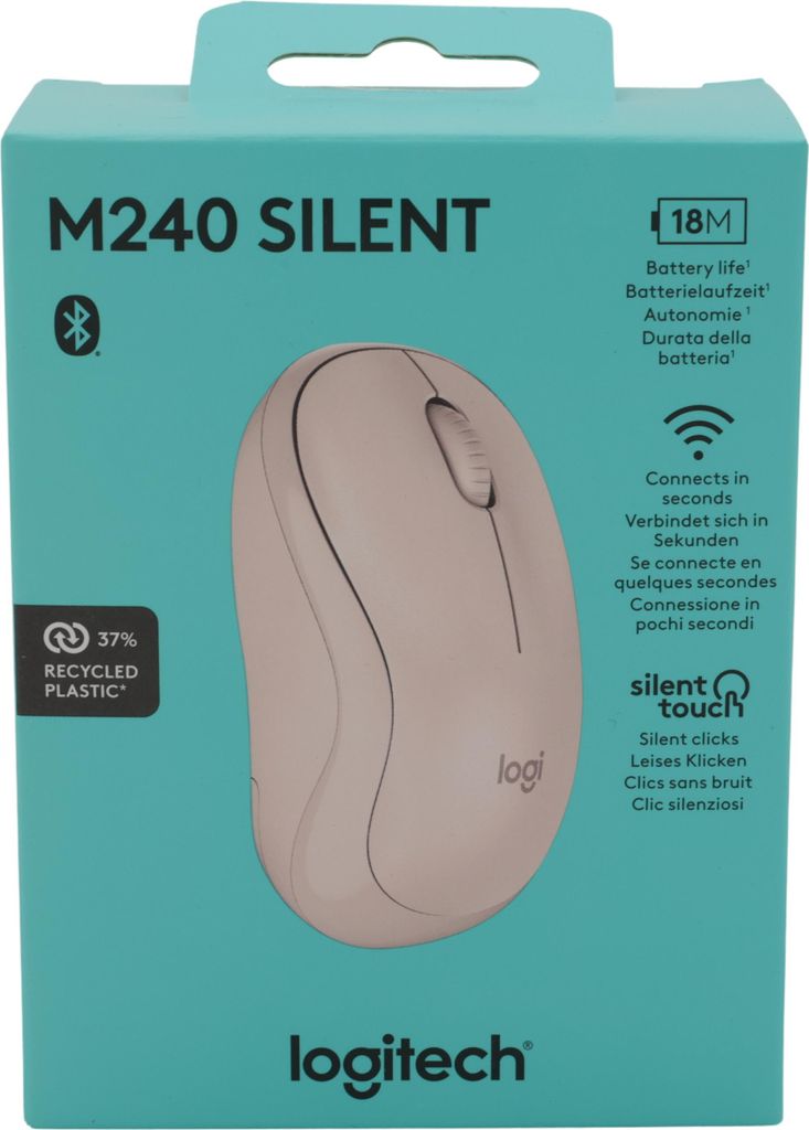 Logitech M240 Silent, Beidhändig, RF Wireless + Bluetooth, Produktbild 