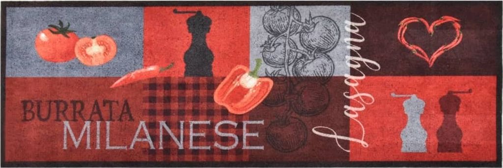 Küchenteppich Waschbar Tomaten 45x150 cm