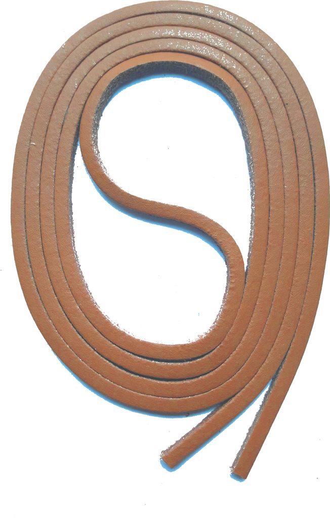 SNORS Ledersenkel - BRAUN - 3mm - echtes Leder Produktbild 
