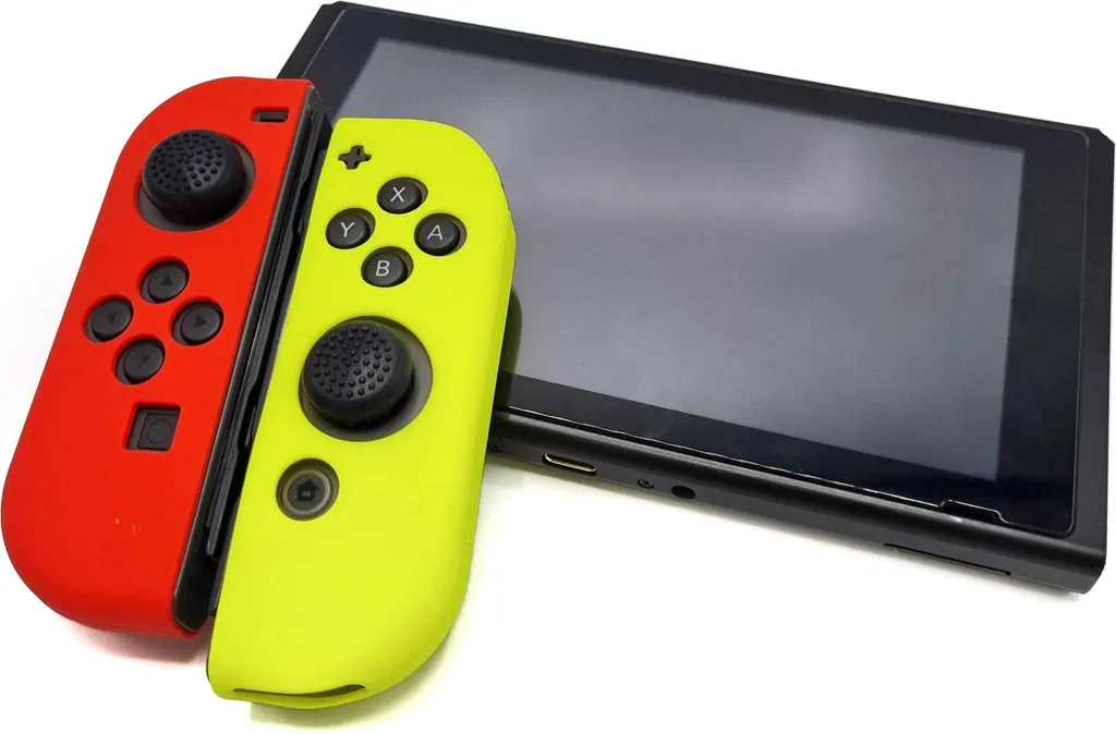 Custodia Joy-Con Nintendo Switch 1 Rosso Giallo - Skin Antiscivolo Gaming