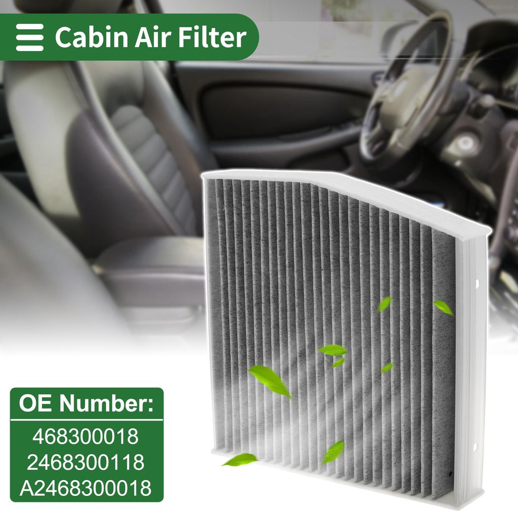Nr.468300018 Innenraumluftfilter Für Mercedes-Benz A-CLASS (W176) A 160 (176.041) 2015-2018 Stoff Aktivkohle 1 Stück