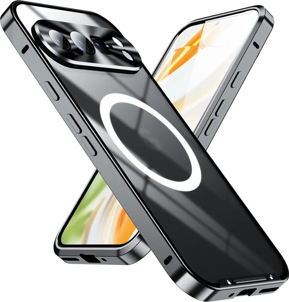 Cover Magnetica Google Pixel 10 Pro Metallo Antiurto - Nero Opaco