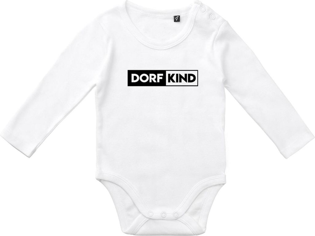 Hellweg Druckerei Wickelbody Dorfkind Modern Geschenk Unisex Strampler White Größe 68 Baumwolle Fairtrade Dorfkind Modern Souvenir