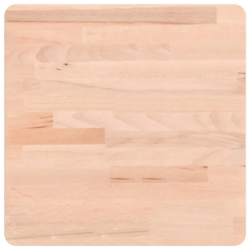 Plateau 40x40 cm en bois massif de hêtre carré pour service et cuisine