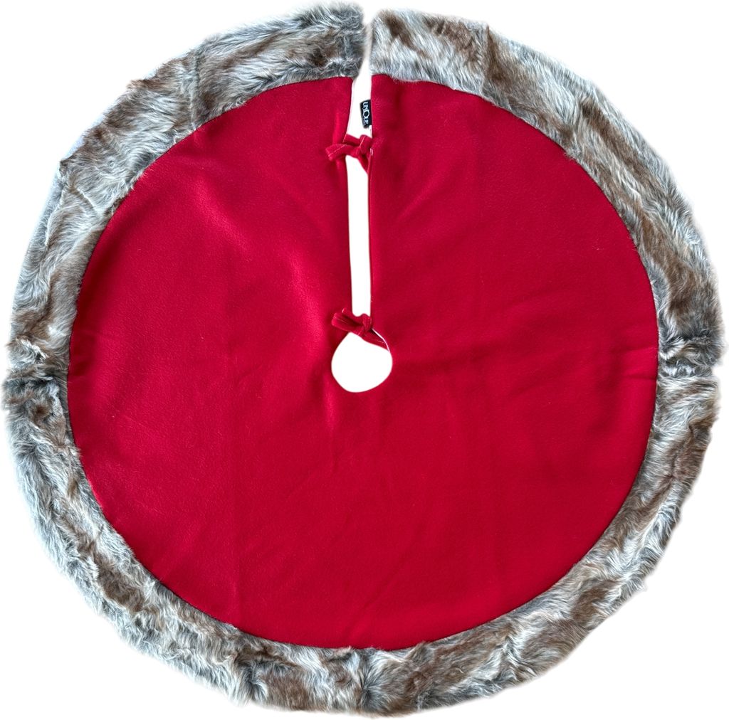 r runder Weihnachtsbaumrock – Weihnachtsbaumdecke – Baumdecke – Rot – 90 x 90 cm