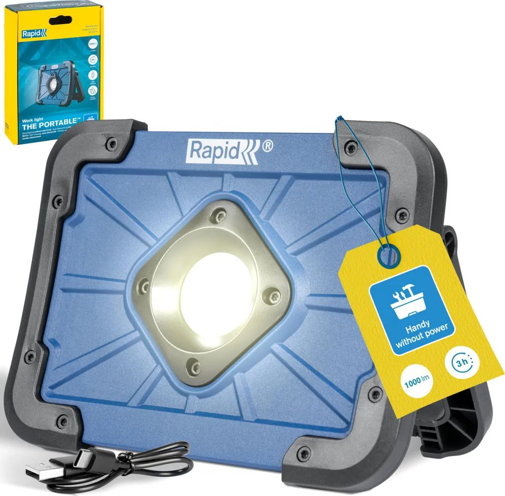 Projecteur de travail LED pour chantier sans prise secteur Rapid Tools
