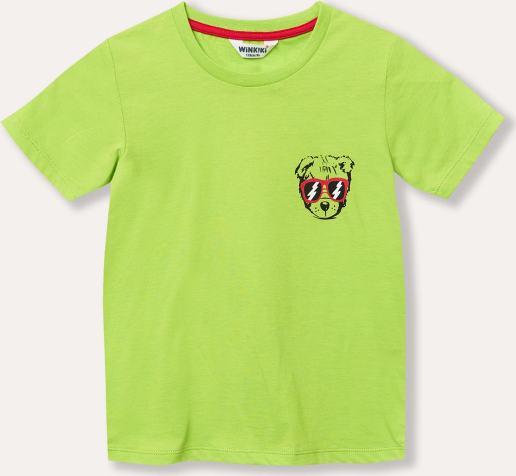 Jungen-T-Shirt mit kurzen Ärmeln Bear - Grün - 104