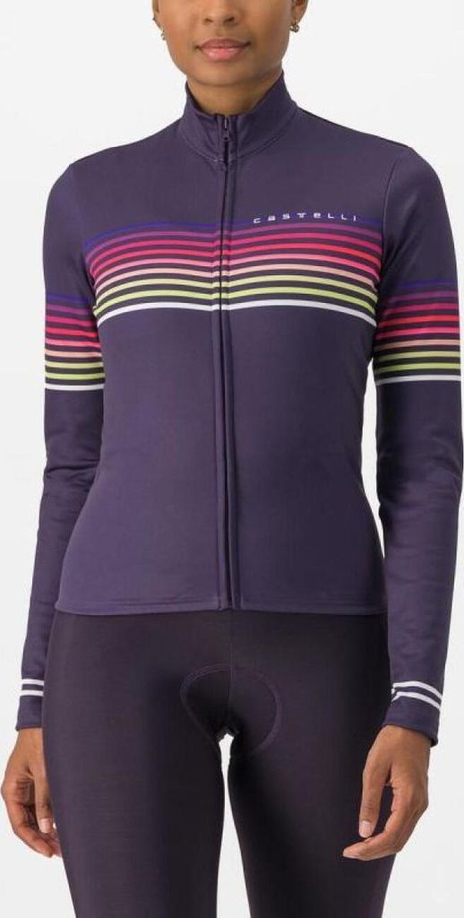 CASTELLI Langarm Fahrradtrikot für den Winter - OTTANTA - Lila M