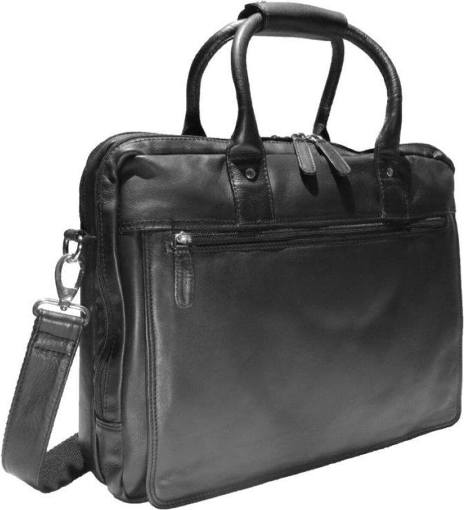 Aktentasche Bowatex Arbeitstasche Umhängetasche Nappa-Leder 40cm Schwarz
